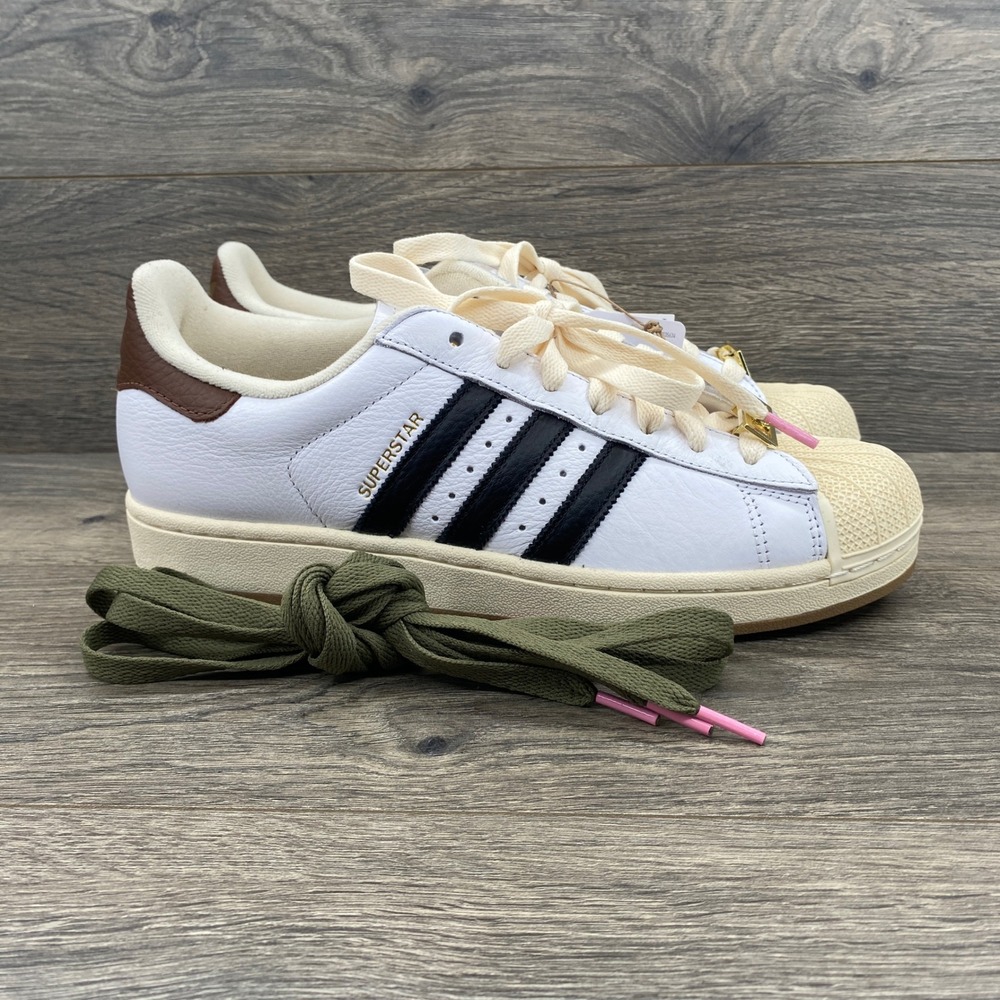 Adidas Superstar II Sneakers Mens 10.5 White Black Brown Shell Toe KK1963